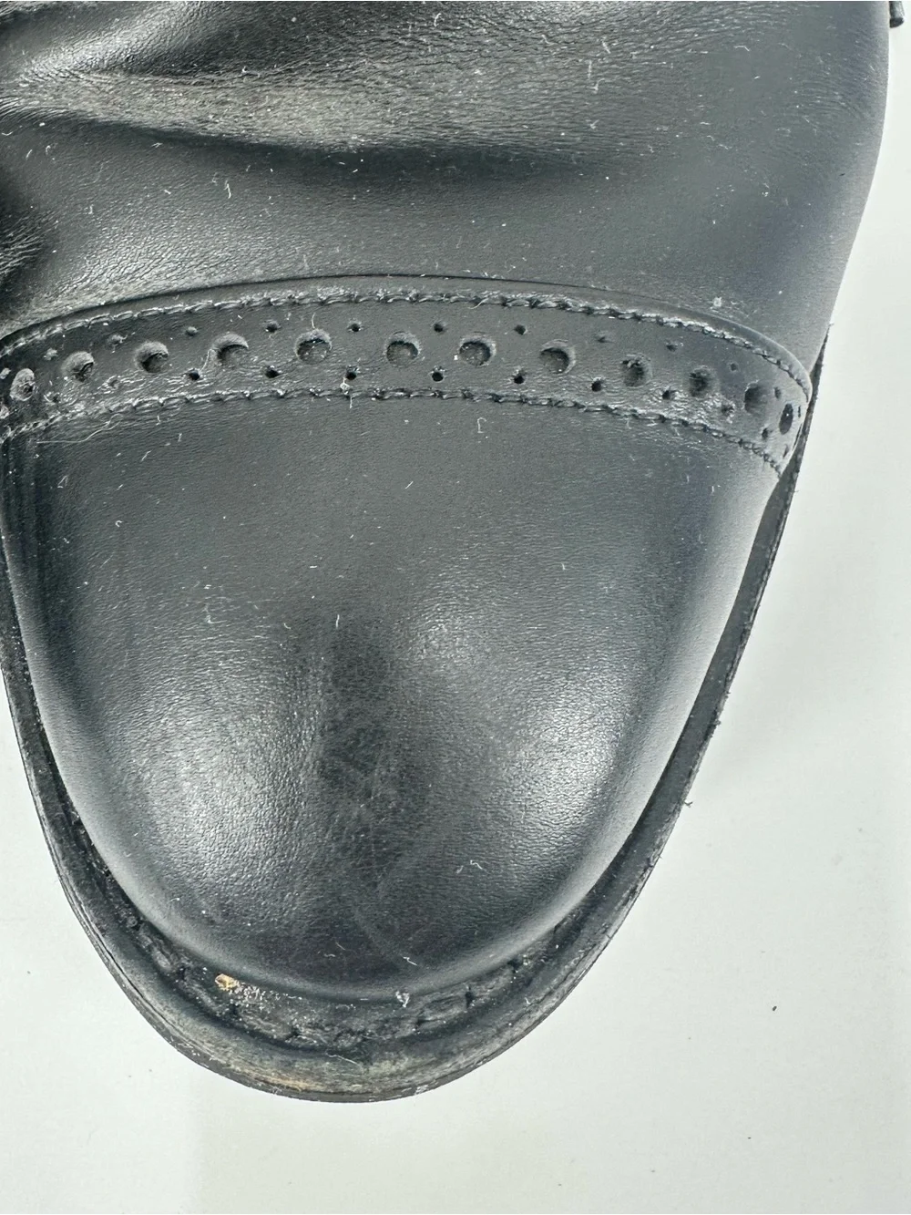 Allen Edmonds Port Washington Men Size 10.5 EEE Oxford Dress Shoes Black Leather
